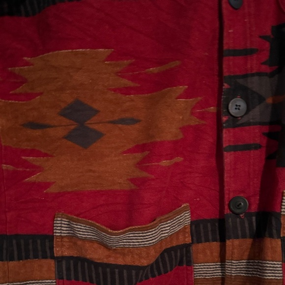 Chico's Red Multi-Color Aztec Print Jacket - Picture 3 of 5